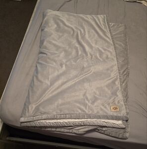 UGG Gray Cozy Blanket Luxurious Bedding Essential